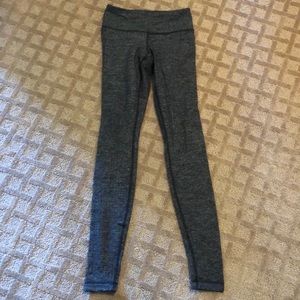 Heathered Gray thick knit Lululemon leggings